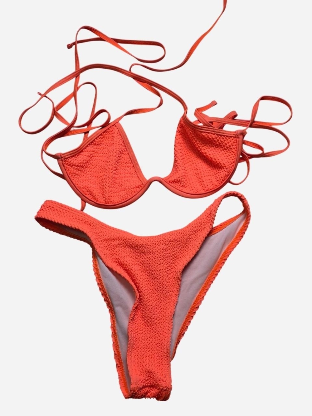 Coral Orange Two-Piece Bikini